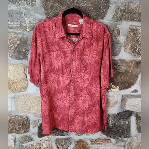 BATIK BAY Men's Short Sleeve Button-Up Shirt XL Tropical Hawaiian Vacation